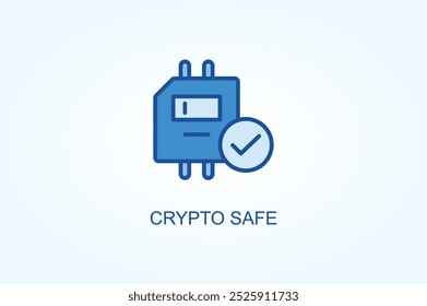 Ilustración de símbolo de símbolo de criptomoneda o Vector de logotipo