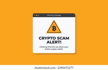 Crypto Scam Phishing Message Warning Box 