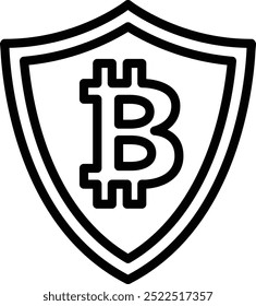 Icono o ilustración de seguridad criptográfica que representa la protección digital para Elementos de criptomonedas