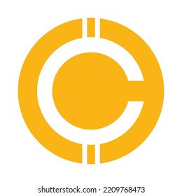Crypto shaped letter C logo. Crypto logo design