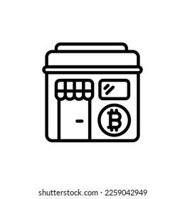 Crypto Shop icon in vector. Logotype