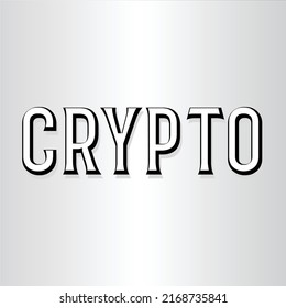 Diseño de letras de fondo de color de color de plata criptográfica.