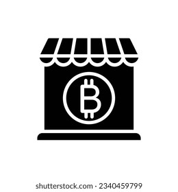Crypto Store Filled Icon Vector Illustration