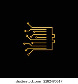 Crypto Style Gold Letter I Logos