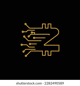 Crypto Style Gold Letter Z Logos