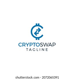 Crypto Swap Modern Minimalist Logo Design