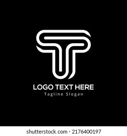 Vorlage für das Design von Crypto-T-Logos, Vektor