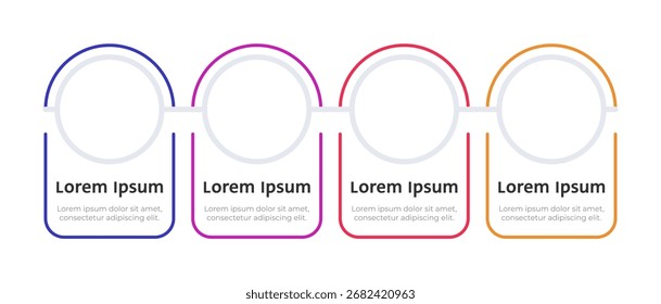 Crypto technology infographic template. Blockchain network. Digital currency. Data visualization with 4 steps. Empty process vector design. Editable blank options info graphics