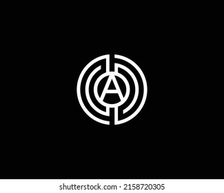 Letra de tecnología criptográfica Una Ilustración de plantilla de vectores de diseño de logotipo.