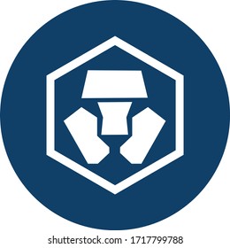 Crypto.com token coin logo vector icon