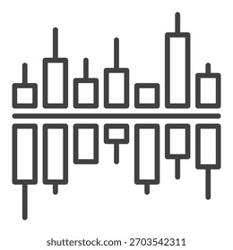 Crypto Trading Chart vector Trading and Investment concept icon or symbol in thin line style