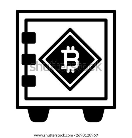 Crypto Vault Icon Mixed Vector Illustration