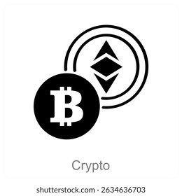 crypto vector icon concept design