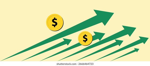Criptografia para cima Ilustração de vetor com Bull. Crescimento da moeda digital e conceito de mercado Bull. Imagem Bull Market Crypto Vetor, Rising Up Trend Bull Graphic. Crescimento Ascendente. Blockchain e mercado financeiro
