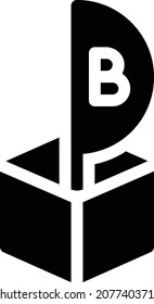 ilustración de vector criptográfico aislada en un fondo transparente. iconos vectoriales de glifo para el concepto o gráficos web.