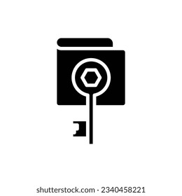 Crypto Wallet Filled Icon Vector Illustration