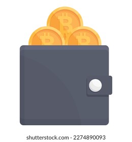 Crypto wallet icon cartoon vector. Mobile money. Payment app