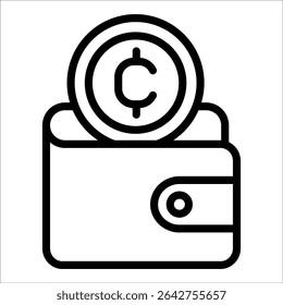 Crypto Wallet Icon Element For Design