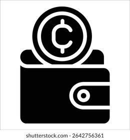 Crypto Wallet Icon Element For Design