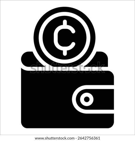 Crypto Wallet Icon Element For Design