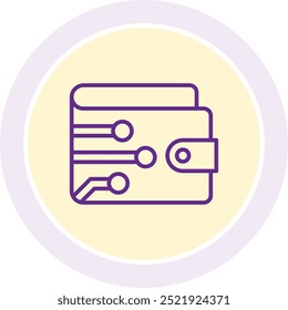 Icono o ilustración de criptomoneda que representa el almacenamiento seguro de moneda digital