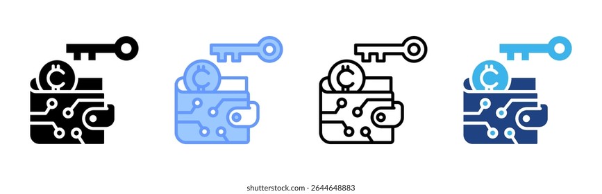 Crypto Wallet icon sheet multiple style collection