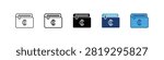 Crypto wallet icon and zipper wallet with currency symbol set featuring digital cryptocurrency storage and payment design, Vector illustration
