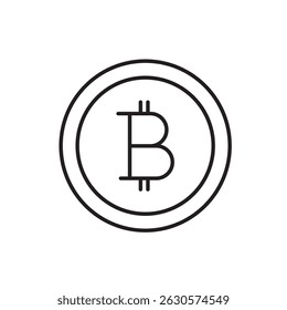 Vetor de ícone de linha de carteira criptografada, com traço editável, adequado para aplicativos blockchain, plataformas de ativos digitais e financiamento NFT ou token