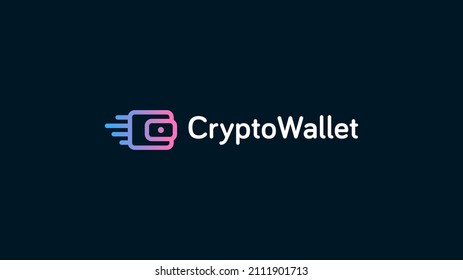 Crypto Wallet Logo Design Concept For Cryptocurrency DeFi Wallet Branding. Wallet Logo Icon With Modern Gradient