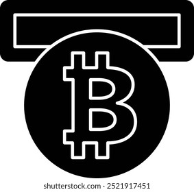 Crypto Withdrawal Icon or Illustration Representing Digital Currency Transactions