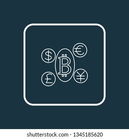 Cryptocoin icon line symbol. Premium quality isolated cryptocurrency element in trendy style.