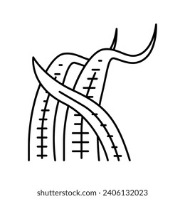 cryptocoryne balansae line icon vector. cryptocoryne balansae sign. isolated contour symbol black illustration