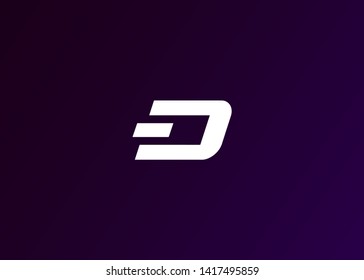 Cryptocurrencies Dash Coin Icons Vector Illustration