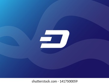Cryptocurrencies Dash Coin Icons Vector Illustration