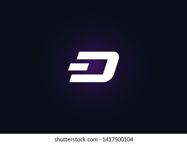 Cryptocurrencies Dash Coin Icons Vector Illustration