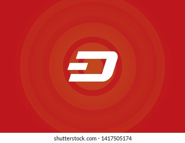 Cryptocurrencies Dash Coin Icons Vector Illustration