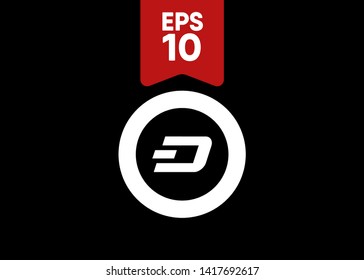 Cryptocurrencies Dash Coin Icons Vector Illustration
