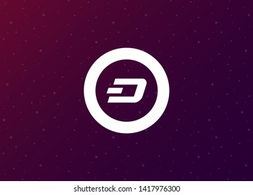 Cryptocurrencies Dash Coin Icons Vector Illustration