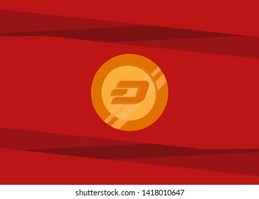 Cryptocurrencies Dash Coin Icons Vector Illustration