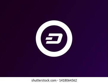 Cryptocurrencies Dash Coin Icons Vector Illustration