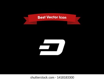 Cryptocurrencies Dash Coin Icons Vector Illustration