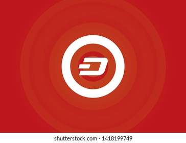 Cryptocurrencies Dash Coin Icons Vector Illustration