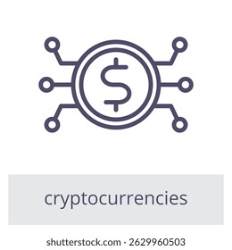 Cryptocurrencies Element For Design Graphic