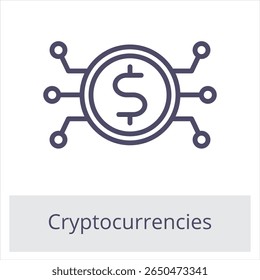 Cryptocurrencies Element For Design Graphic