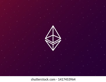 Cryptocurrencies Ethereum Coin Icons Vector Illustration