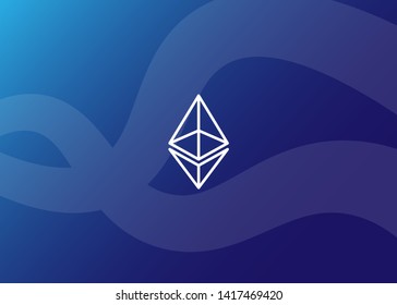 Cryptocurrencies Ethereum Coin Icons Vector Illustration