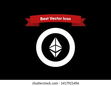 Cryptocurrencies Ethereum Coin Icons Vector Illustration