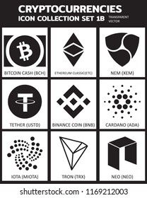 Cryptocurrencies Icon collection Set B1 : Transparent icon.