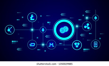 cryptocurrencies icon. From crypto set