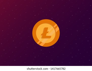 Cryptocurrencies Lite Coin Icons Vector Illustration